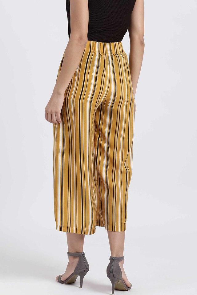 Mustard cheap stripe trousers