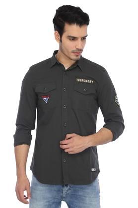 Superdry black hot sale denim shirt