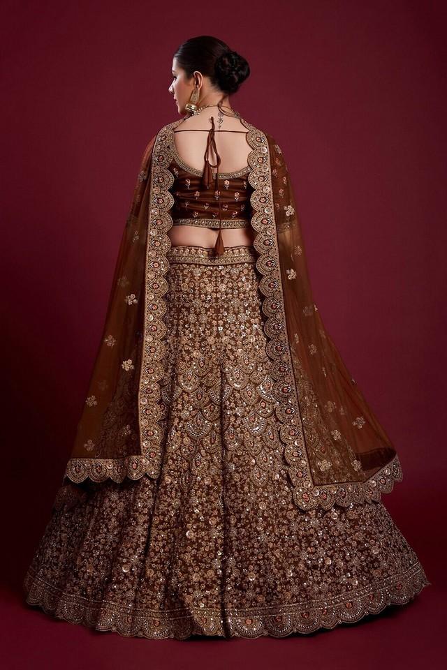 http://www.kayfashions.in/#!/ Pink and cream colour chiffon ghagra with  zardosi design from Kay #Fashion #weekend… | Indian couture, Indian  outfits, Indian inspired