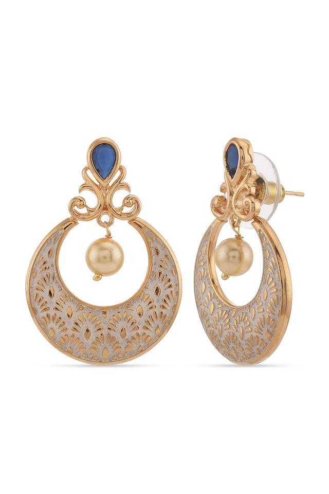 Flipkart.com - Buy The Hawks Corporation Designer Oxidised Earrings Golden  big Alloy German Dangler Drops with Mirror finish Golden Jhumka for Women &  Girls Party Wear and Wedding Earring Set Alloy Drops