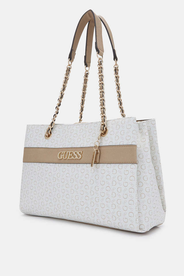 GUESS White Tote Bags