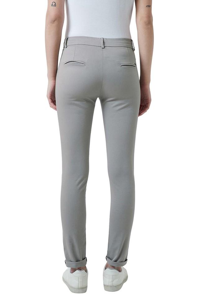 Grey slim clearance fit trousers ladies