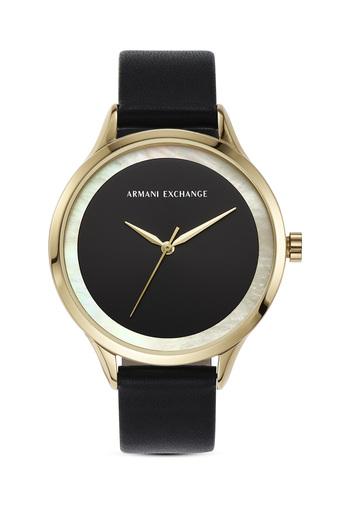 armani exchange black analogue watch