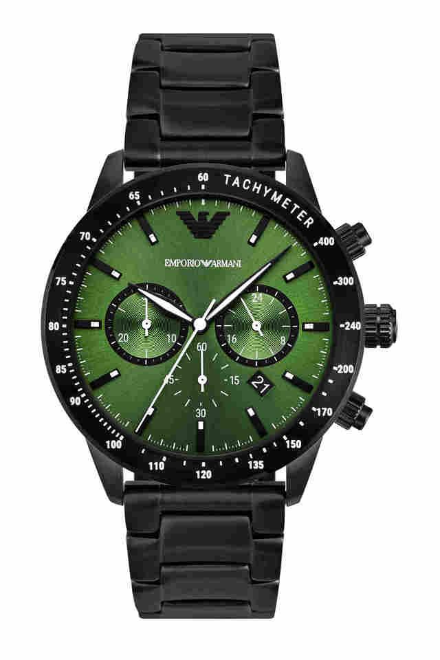 Buy EMPORIO ARMANI Mens Mario Green Dial Stainless Steel