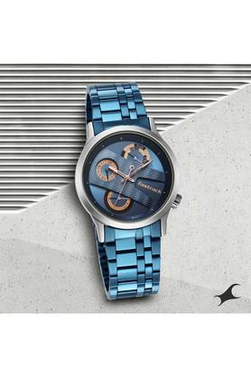 Buy FASTRACK Mens 32.20 mm Exuberant Blue Dial Metal Analog Watch