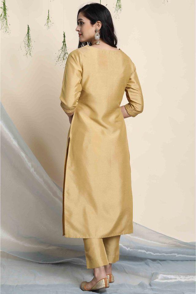 Buy Yellow Kurta Suit Sets for Women by Jaipur Kurti Online | Ajio.com