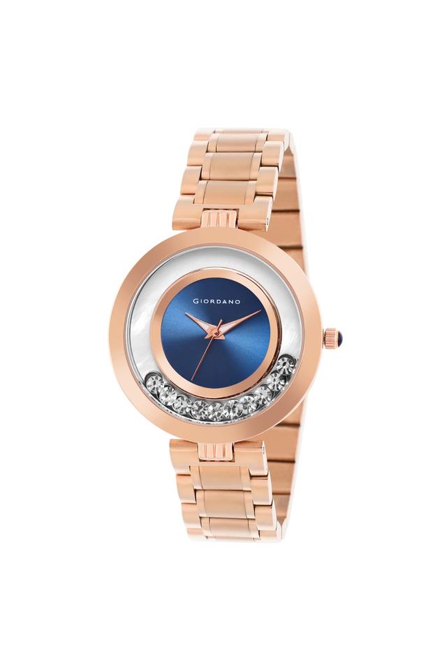 Buy GIORDANO Womens 35.5 mm Navy Blue Dial Metal Analog Watch GZ