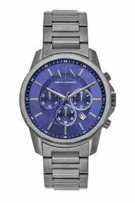 Buy ARMANI EXCHANGE Mens 44 mm Blue Dial Stainless Steel