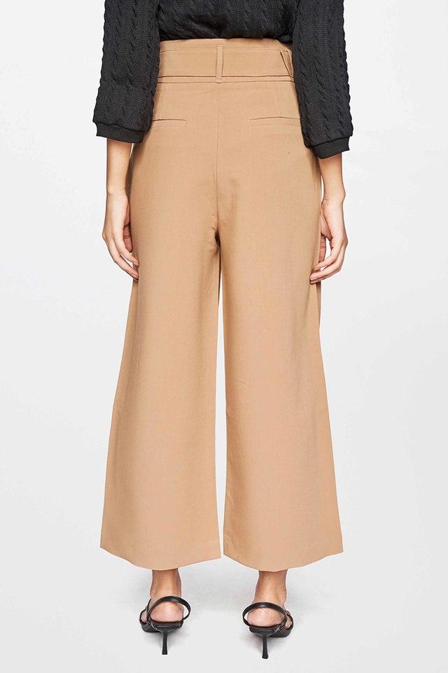 Women's beige polyester Pants