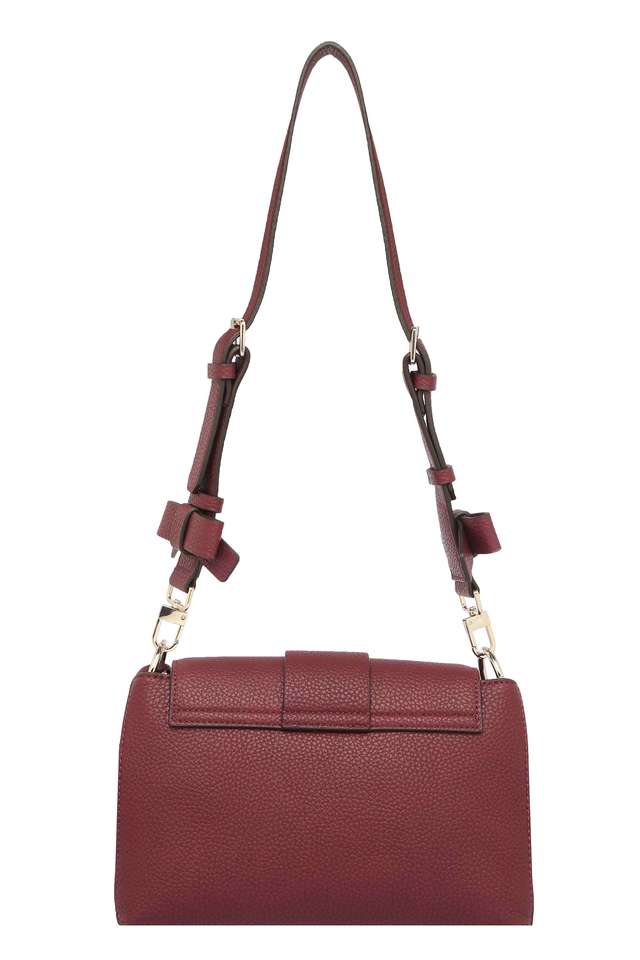 Burgundy leather bucket bag | Rouje