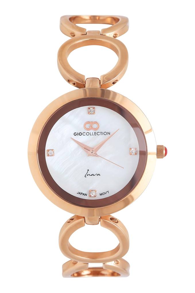 Buy GIORDANO Womens Inara White Dial Metallic Analogue Watch