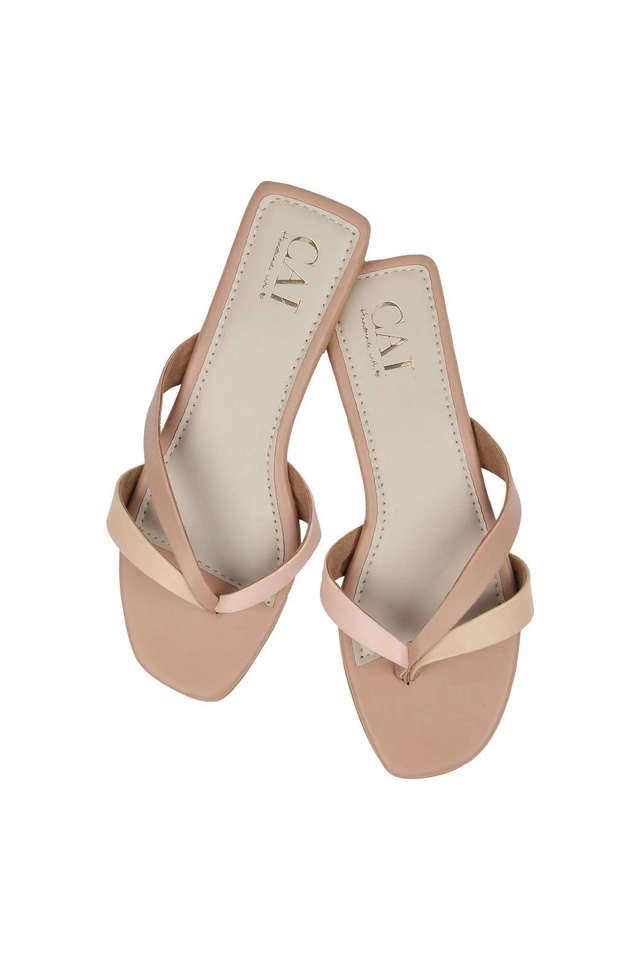 Printed Synthetic Leather Women Peach Coloured Party Stiletto Sandals,  Wedge Sandal at Rs 801/pair in Noida