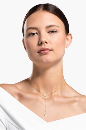 Buy SWAROVSKI Symbolic Lotus Crystal Necklace Shoppers Stop