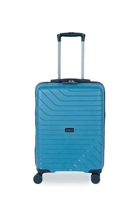 Buy CARRIALL Blue Groove Polypropylene 55 cm Blue Cabin Trolley