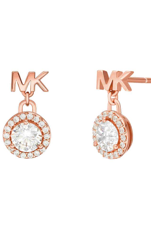 Michael Kors Stainless Steel Hoop Earring Silver-tone Heart Stud Crystal |  Silver hoop earrings, Michael kors earrings, Silver earrings studs