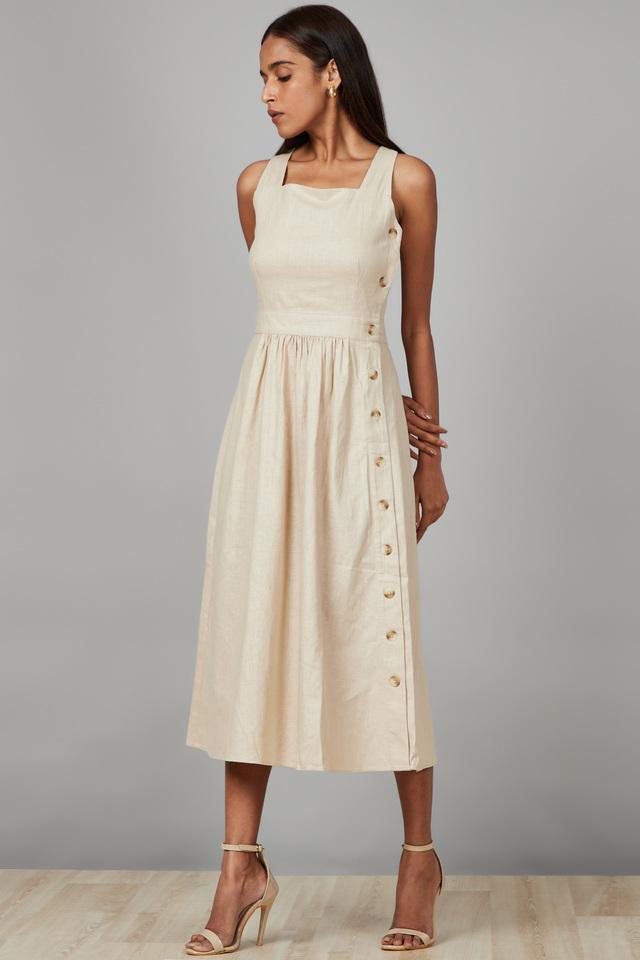 Calvin Klein Cotton Eyelet A-line Dress in White | Lyst