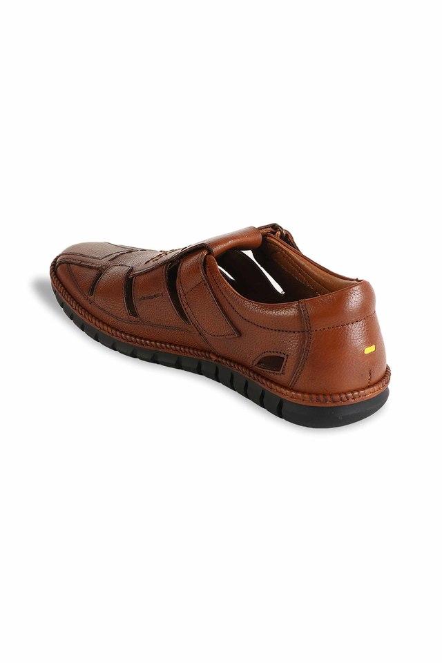 Buy ID Mens Leather Velcro Sandals Shoppers Stop