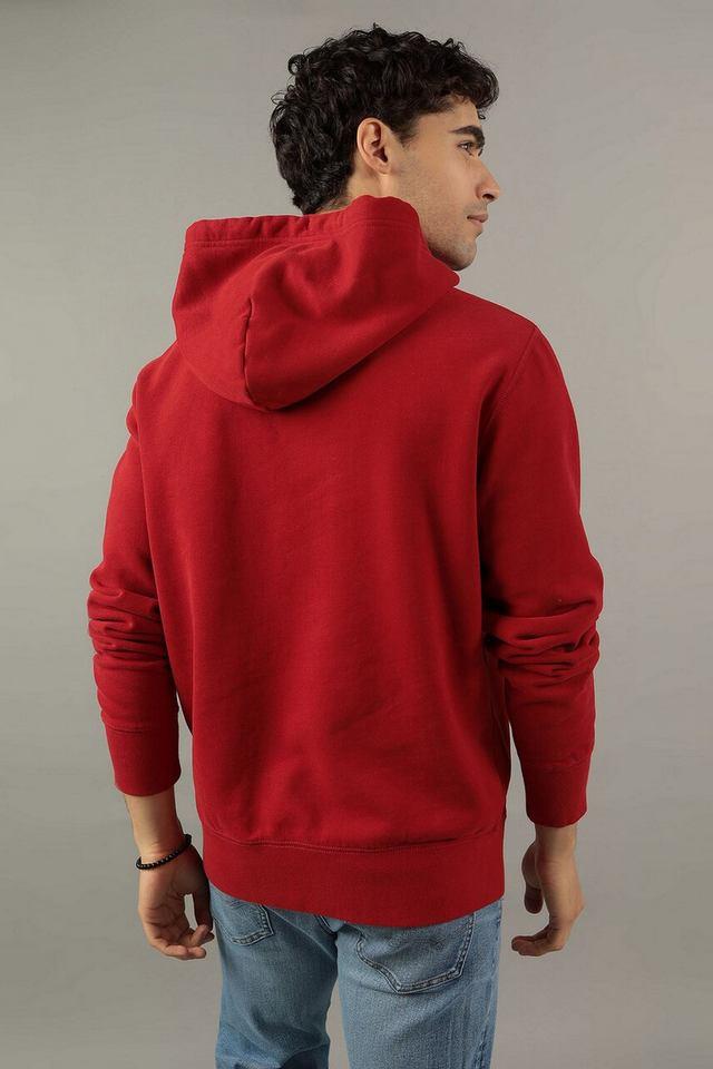 Buy AMERICAN EAGLE Red Printed Polyester Regular Fit Men s Sweatshirt Shoppers Stop