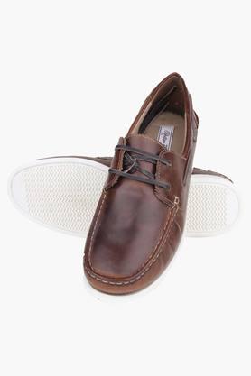 Red tape men's hot sale leather boat shoes