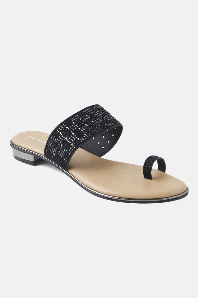 Buy Jhamb's Casual Stlyish Flat Black Sandals Women Online at Best Prices  in India - JioMart.