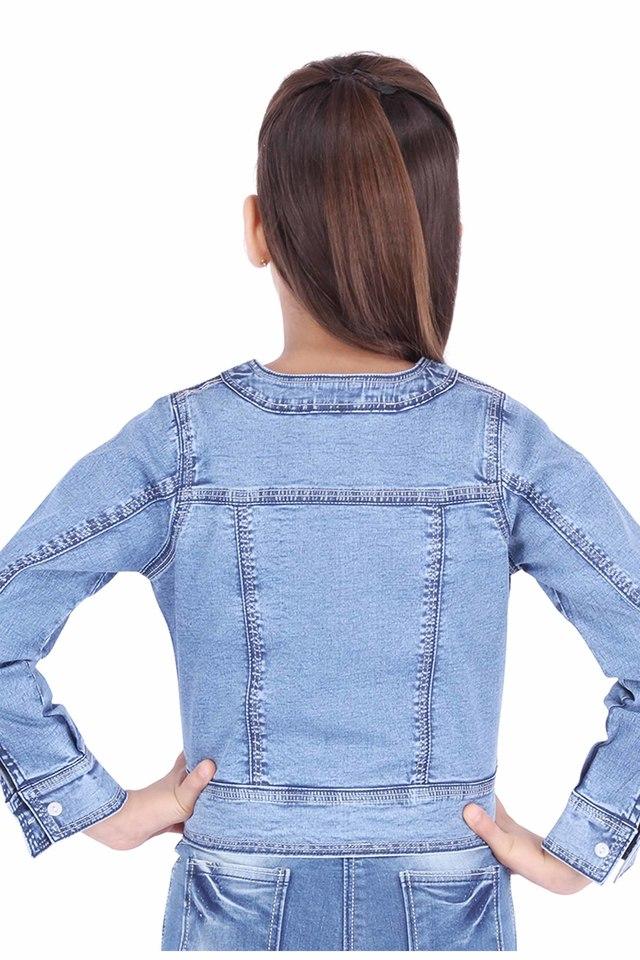 Buy Jealous 21 Women Blue Solid Denim Jacket - Jackets for Women 9198037 |  Myntra