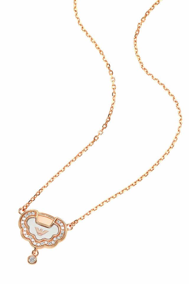 Armani rose on sale gold necklace