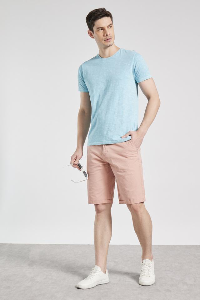 Regular Fit Cotton Shorts - Light pink - Men