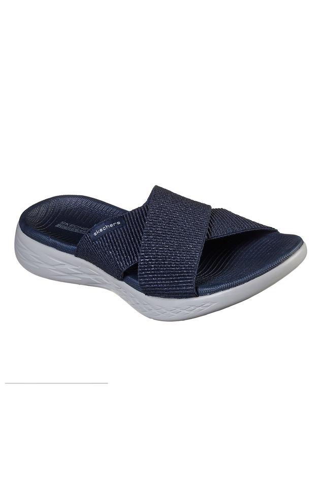 Ladies navy online slippers