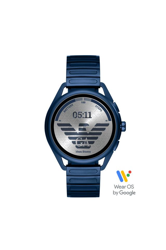 Armani smartwatch blue new arrivals