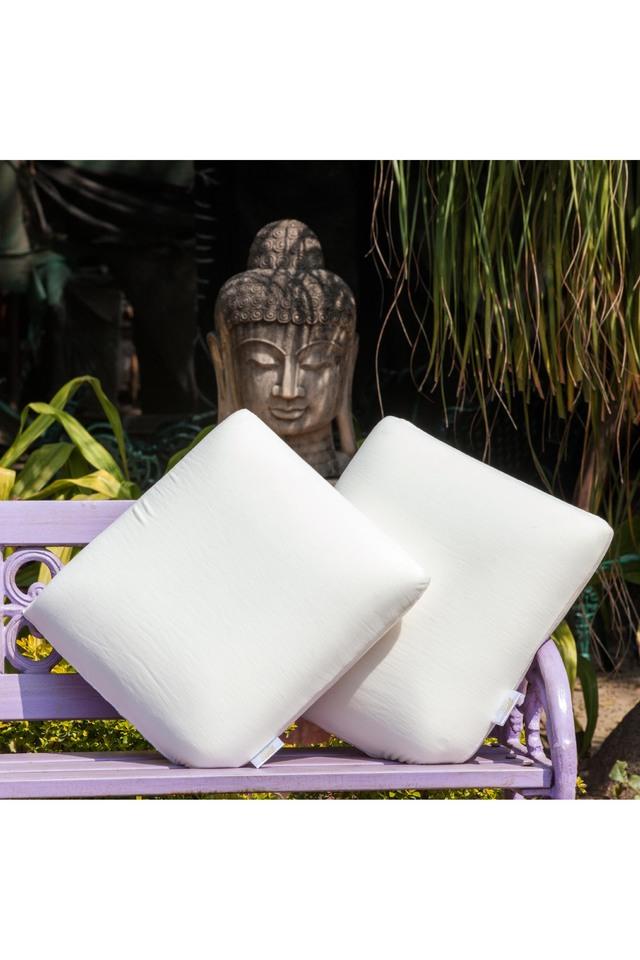 Buy THE WHITE WILLOW Memory Foam Square Cushion Insert Pillow