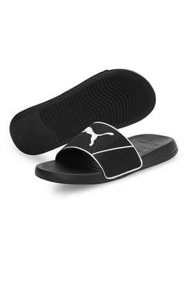 Puma slippers online black