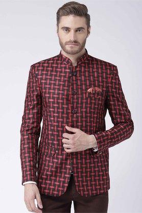 Mens red hot sale check blazer