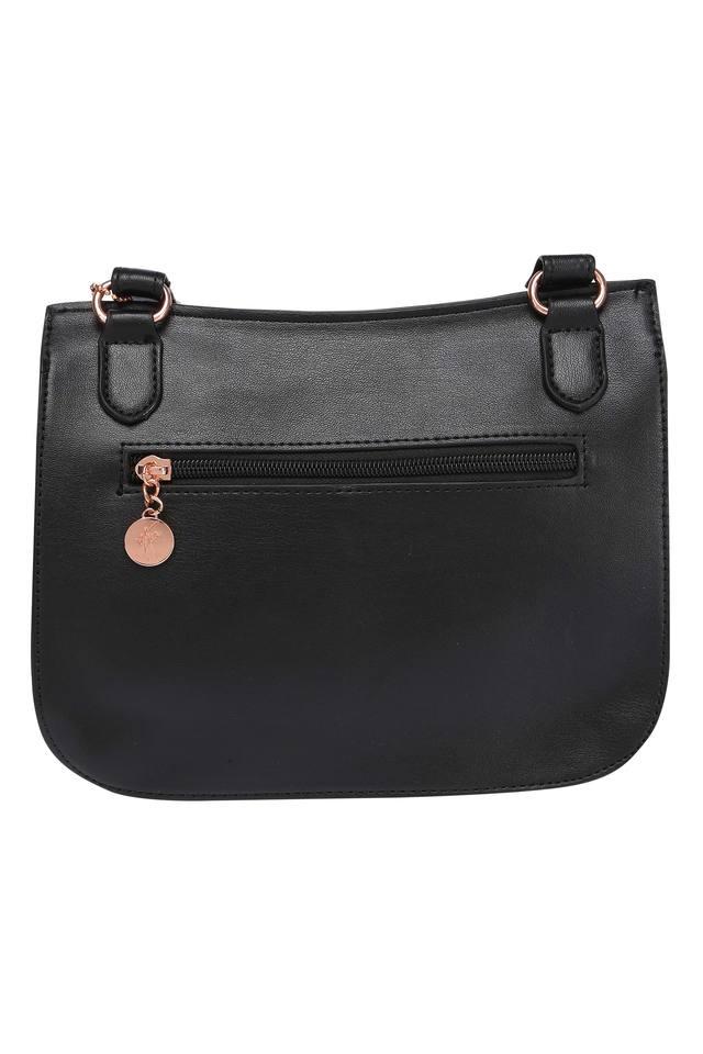 Buy CAPRESE Black Womens Metallic Lock Closure Sling Bag | Shoppers Stop