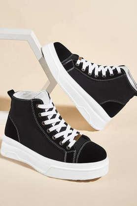 Girls black canvas outlet shoes