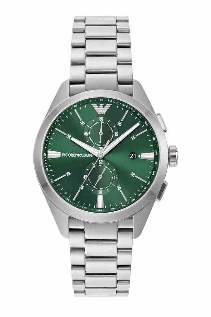 Buy EMPORIO ARMANI Mens 43 mm Green Dial Stainless Steel