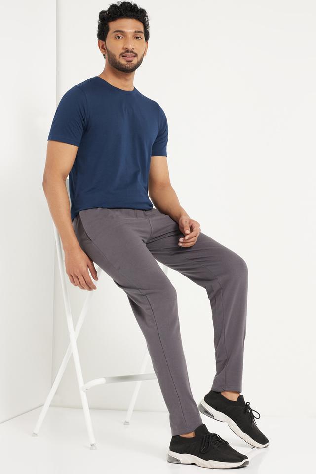 Solid slim fit joggers new arrivals