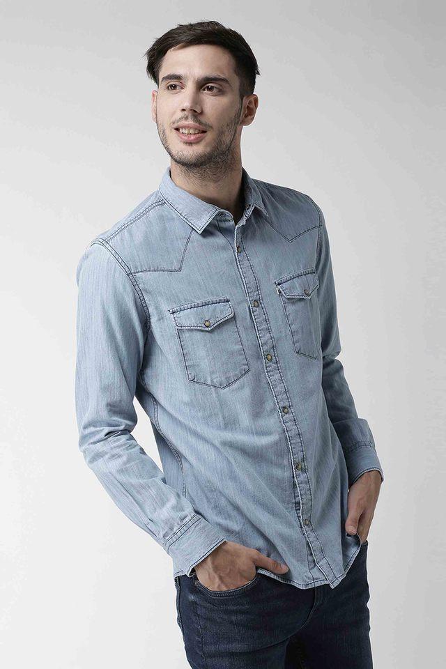 Celio denim outlet shirt