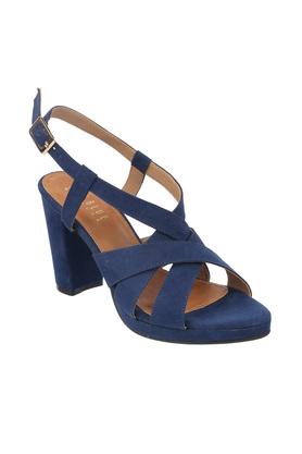 Navy discount strappy shoes