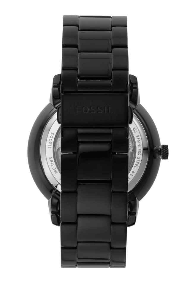 Buy FOSSIL Mens 44 mm Neutra Automatic Black Dial Stainless Steel