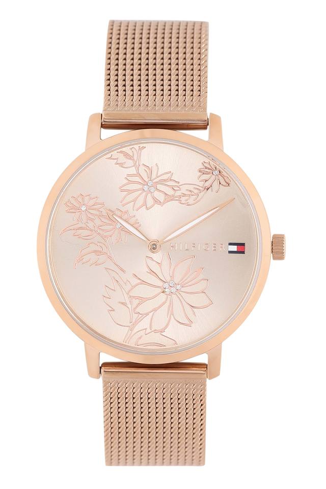 Tommy hilfiger rose on sale gold ladies watch