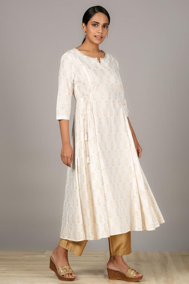 Off white sales anarkali kurta