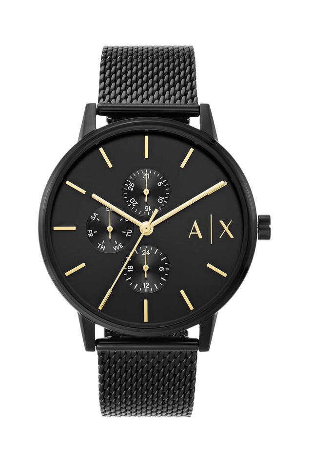 Armani watch shop black metal strap