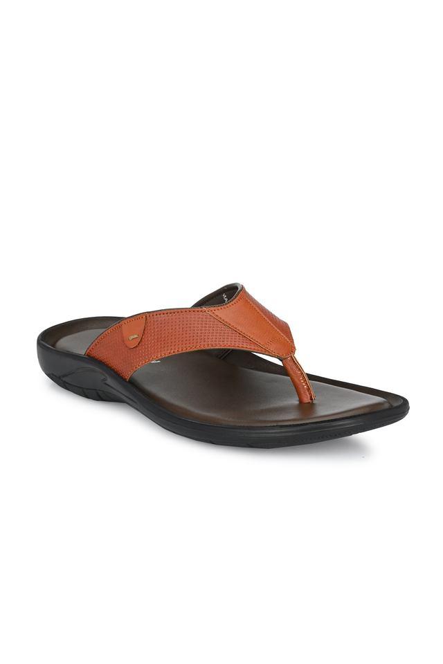 Buy SHENCES Tan Synthetic Slip on Men s Slippers Shoppers Stop