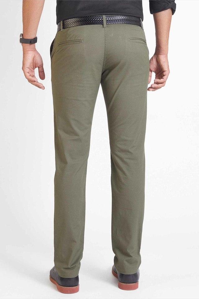 Indian Terrain white solid cotton trouser  G3MCT0726  G3fashioncom