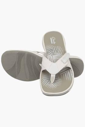 CLARKS - White Floaters & Flip Flops - 3