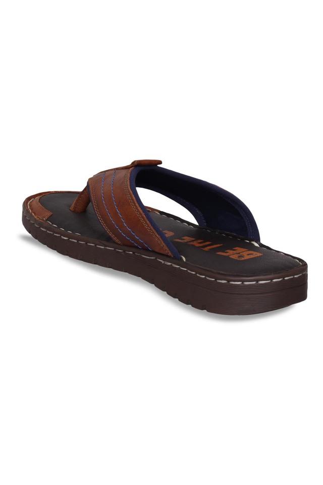 ID Men's Regular Tan Thong Sandals