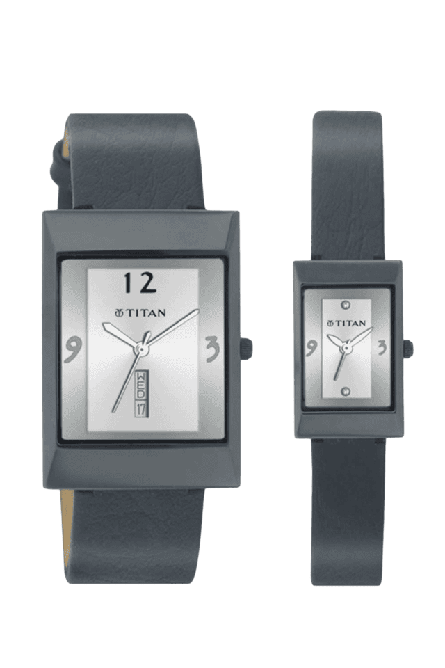 Titan couple watches discount black