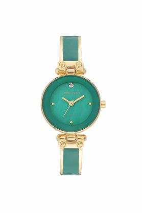 Womens Diamond Dial Green Mother Of Pearl Dial Metallic Analogue Watch AK1980GNGB