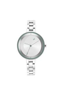 Fastrack analog silver 2024 dial women's watch