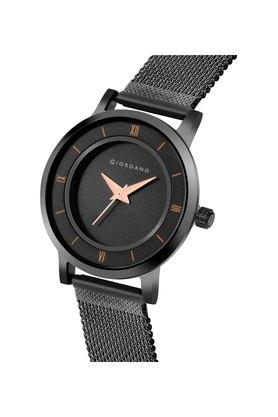 Giordano black metal discount watch